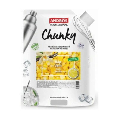 ANDROS PROFESSIONAL CHUNKY BẮP HƯƠNG VANI -CHUNKY CORN VANILLA FLAVOUR 1KG