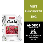 ANDROS PROFESSIONAL MỨT CHUNKY PHÚC BỒN TỬ TÚI 1KG/ RASPBERRY CHUNKY