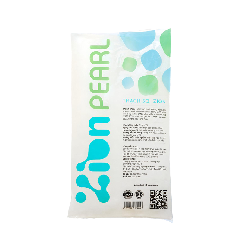 Thạch trân châu 3Q zion Trắng - 2kg